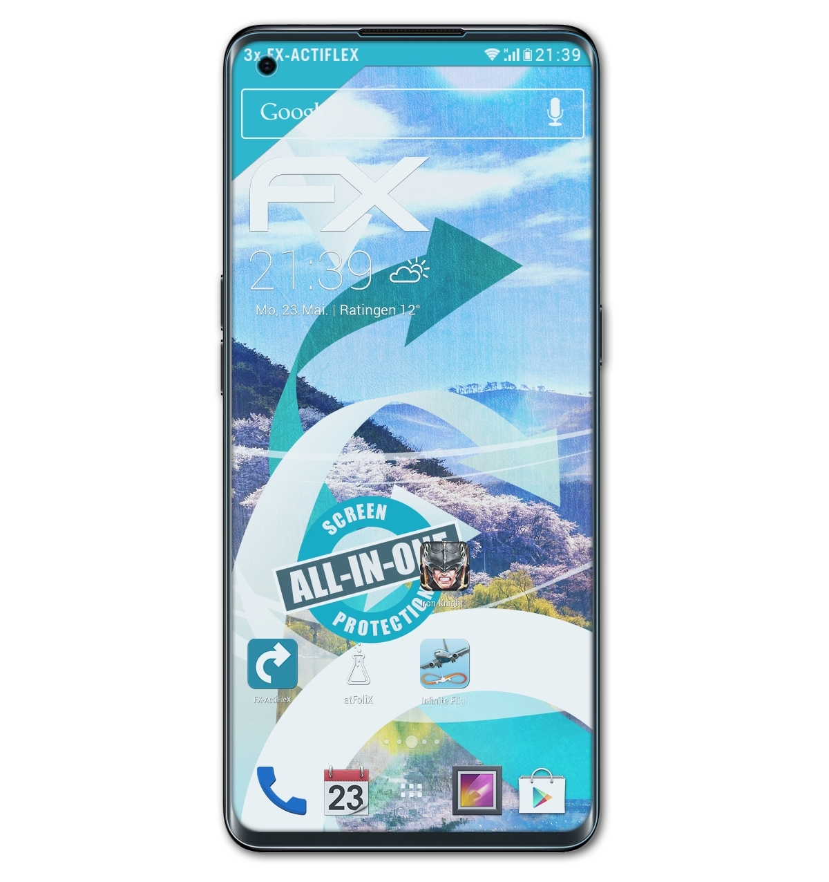 Pro) FX-ActiFleX Oppo ATFOLIX Reno4 Displayschutz(für 3x