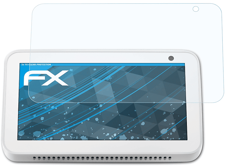 ATFOLIX 3x FX-Clear Displayschutz(für Amazon Echo Show 5)