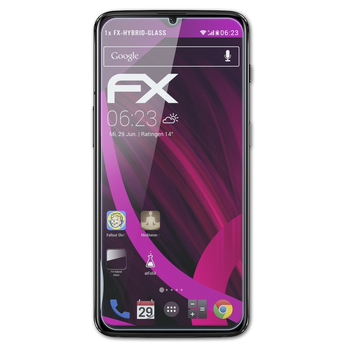 ATFOLIX FX-Hybrid-Glass 6T) OnePlus Schutzglas(für