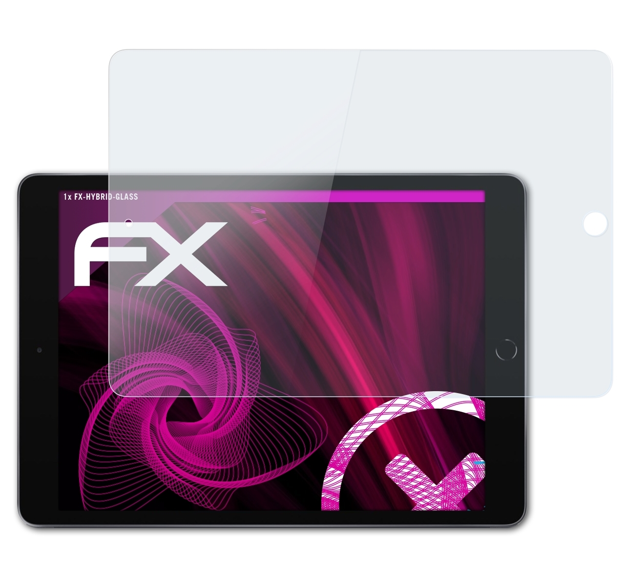 ATFOLIX FX-Hybrid-Glass Schutzglas(für Apple iPad 10.2 (2019))