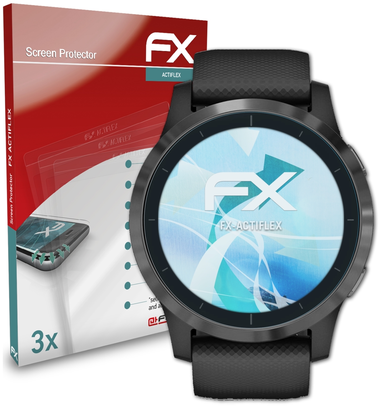 Displayschutz(für FX-ActiFleX ATFOLIX Vivoactive Garmin 3x 4)