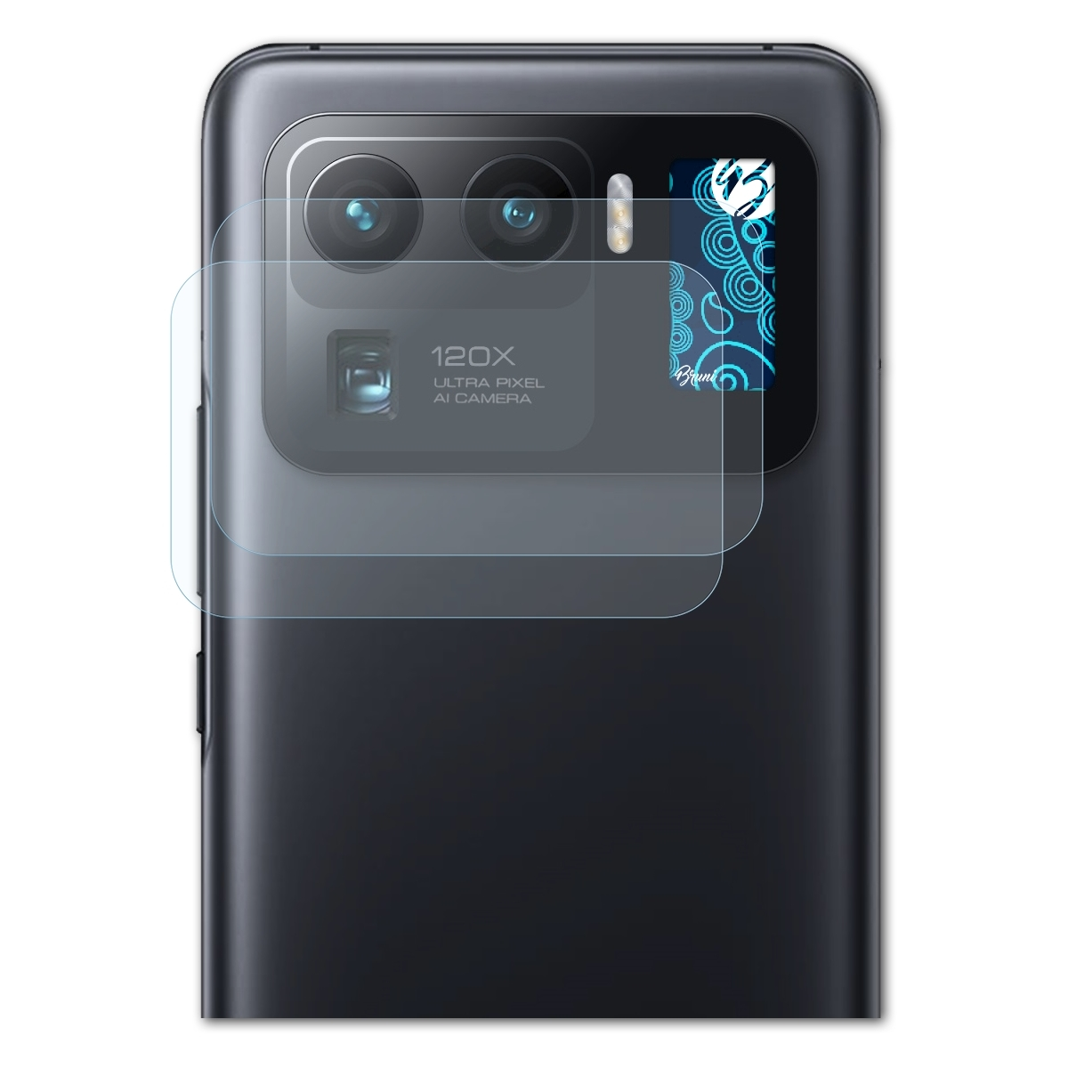 2x BRUNI Mi Basics-Clear 11 Schutzfolie(für Xiaomi Ultra (Lens))