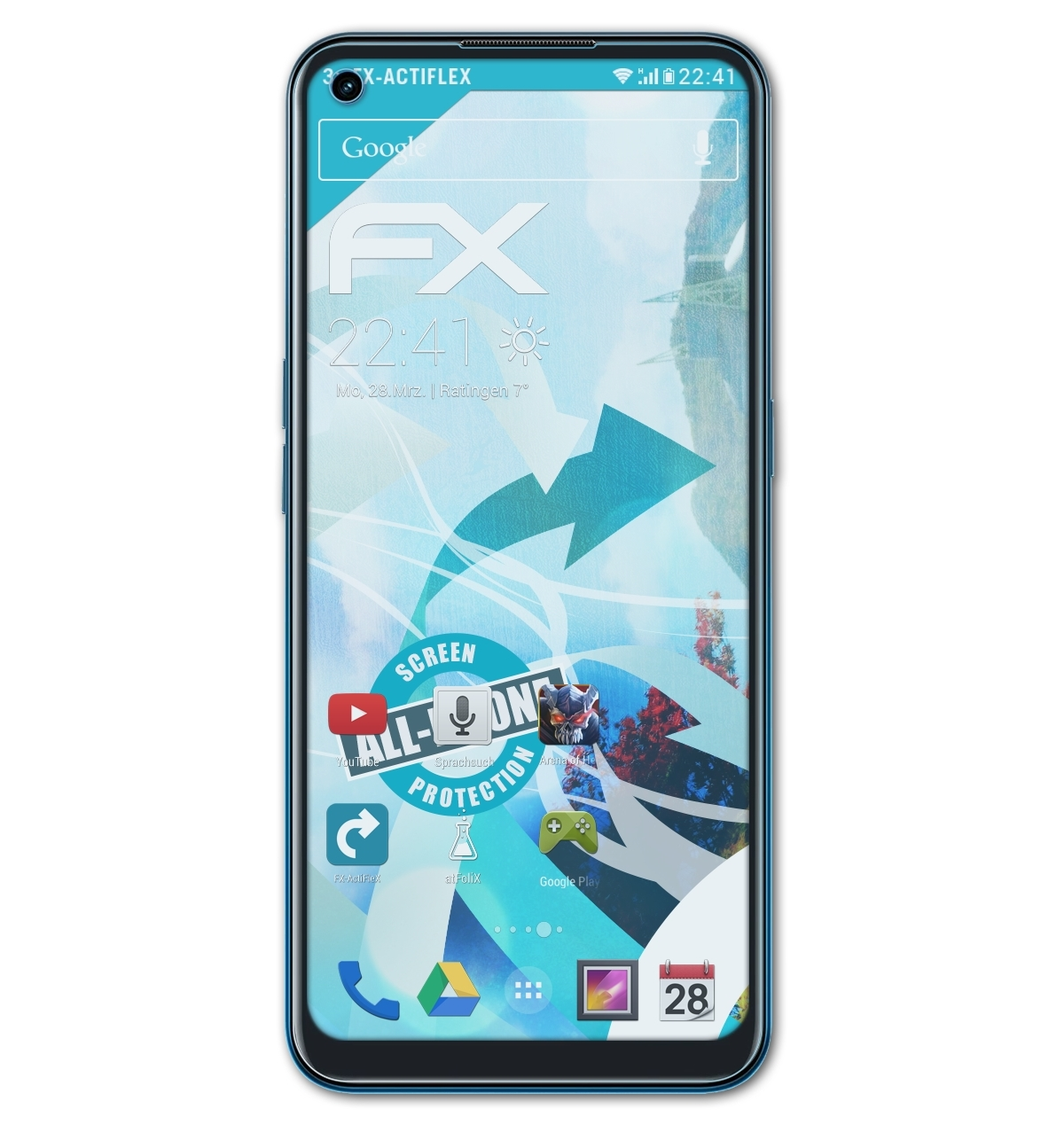 3x Oppo Displayschutz(für A53s) ATFOLIX FX-ActiFleX