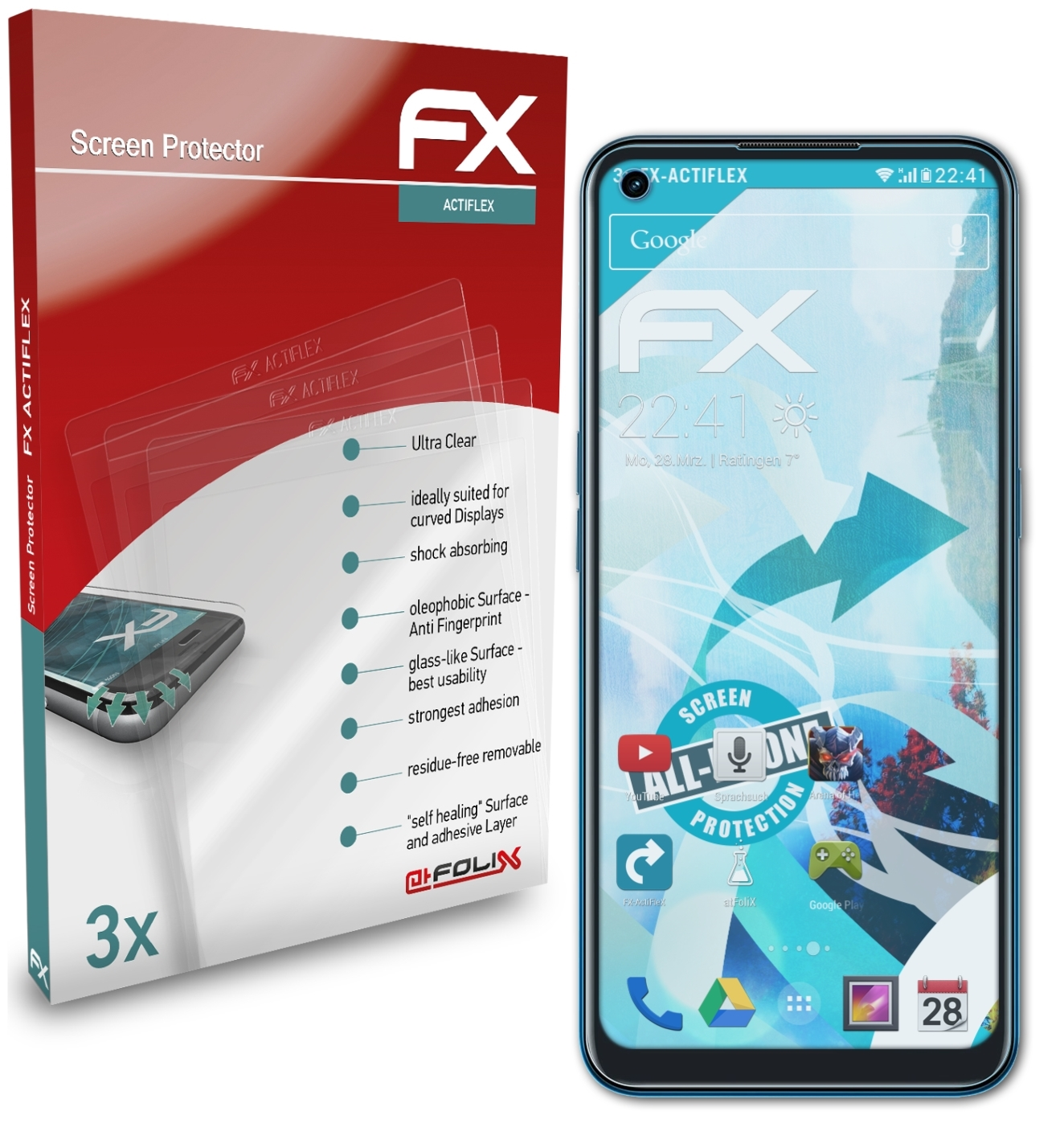 FX-ActiFleX ATFOLIX 3x Oppo Displayschutz(für A53s)
