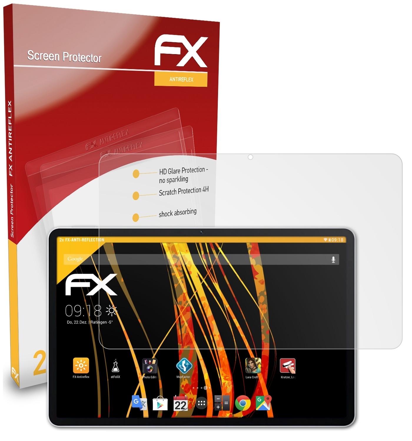 ATFOLIX FX-Antireflex 2x Honor Pad Pro V7 Displayschutz(für 5G)