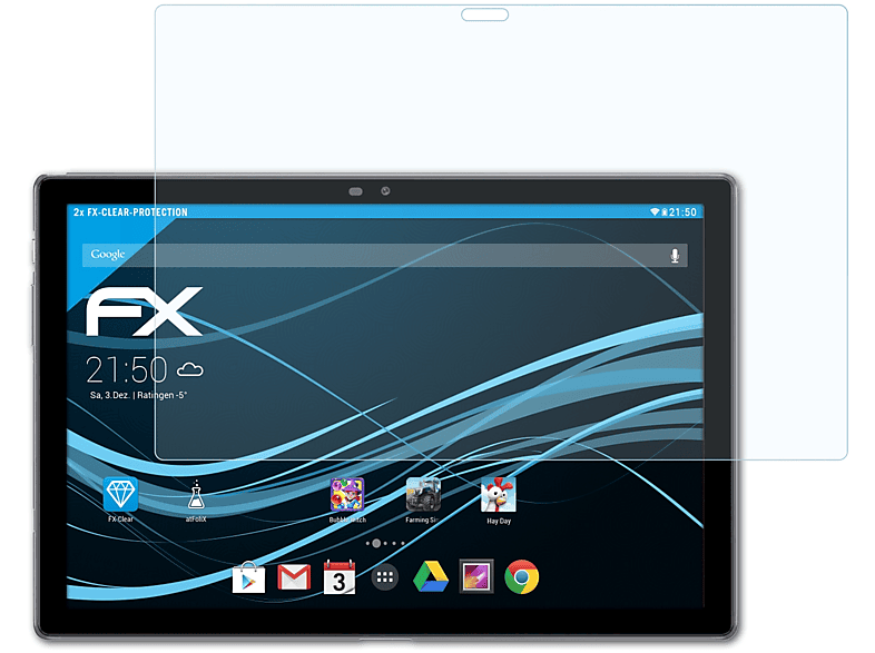 ATFOLIX 2x FX-Clear Displayschutz(für Blackview Tab 9 4G)