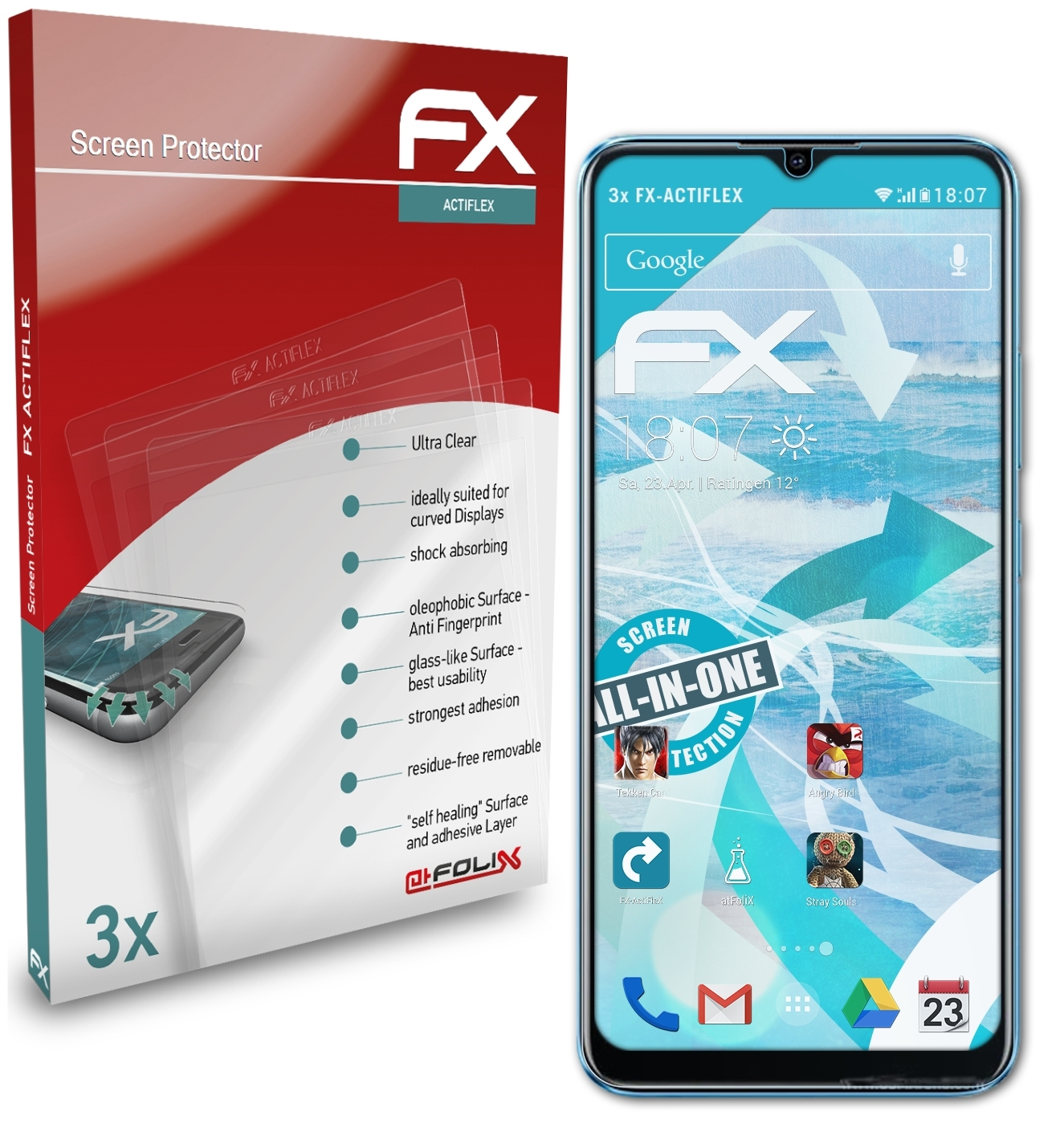 C20) FX-ActiFleX Realme Displayschutz(für ATFOLIX 3x