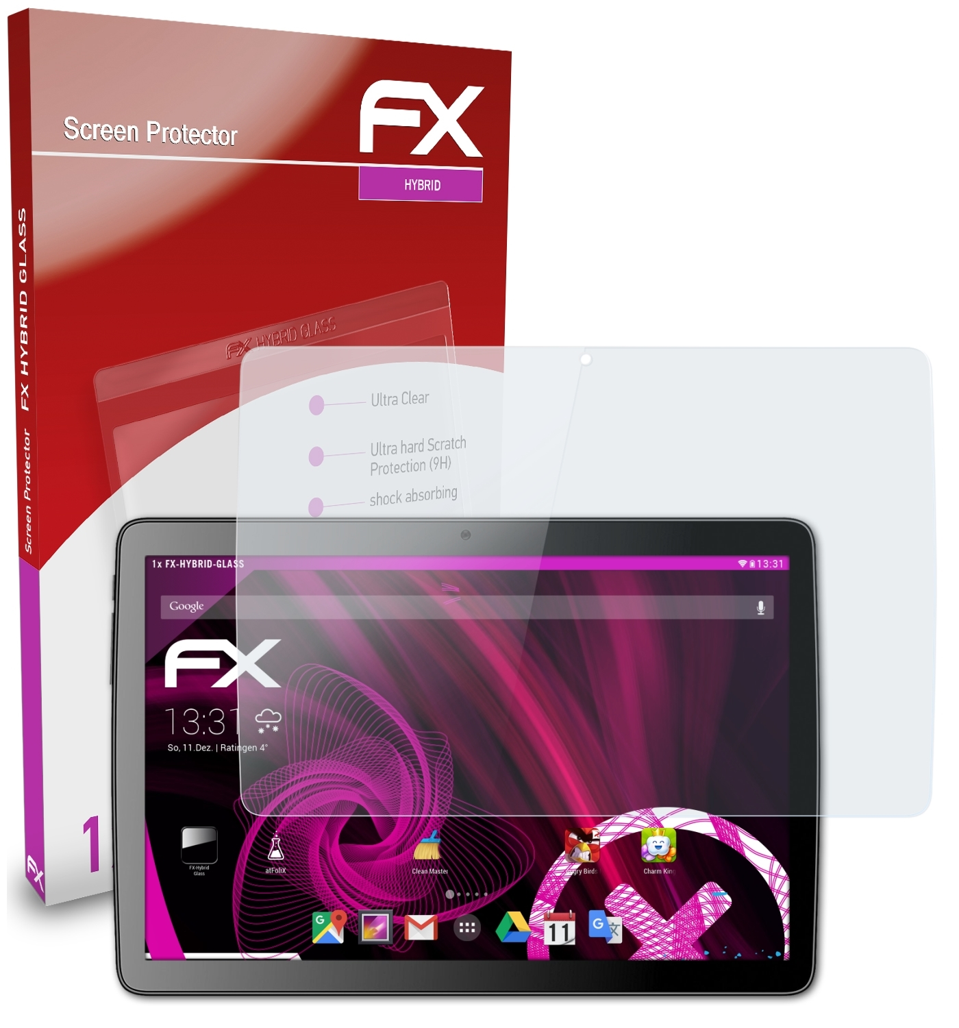 FX-Hybrid-Glass 10G-HD) Technisat ATFOLIX Schutzglas(für TechniPad