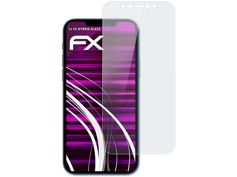 ATFOLIX FX-Hybrid-Glass Schutzglas(für Apple iPhone 12 mini)