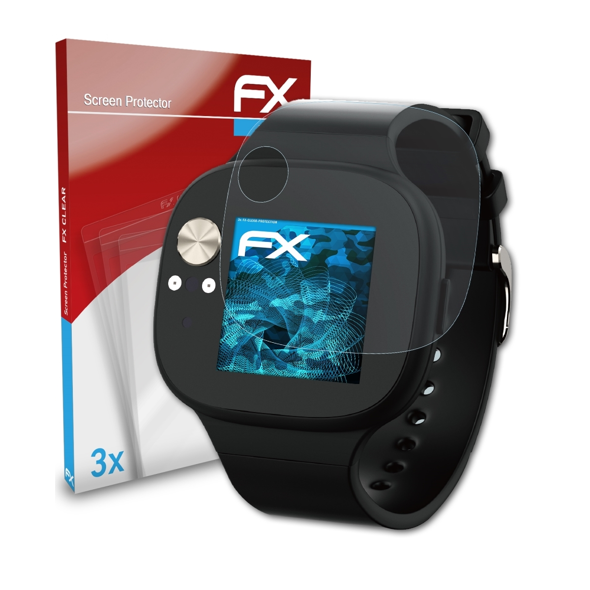 ATFOLIX 3x FX-Clear Displayschutz(für (HC-A04)) VivoWatch Asus BP