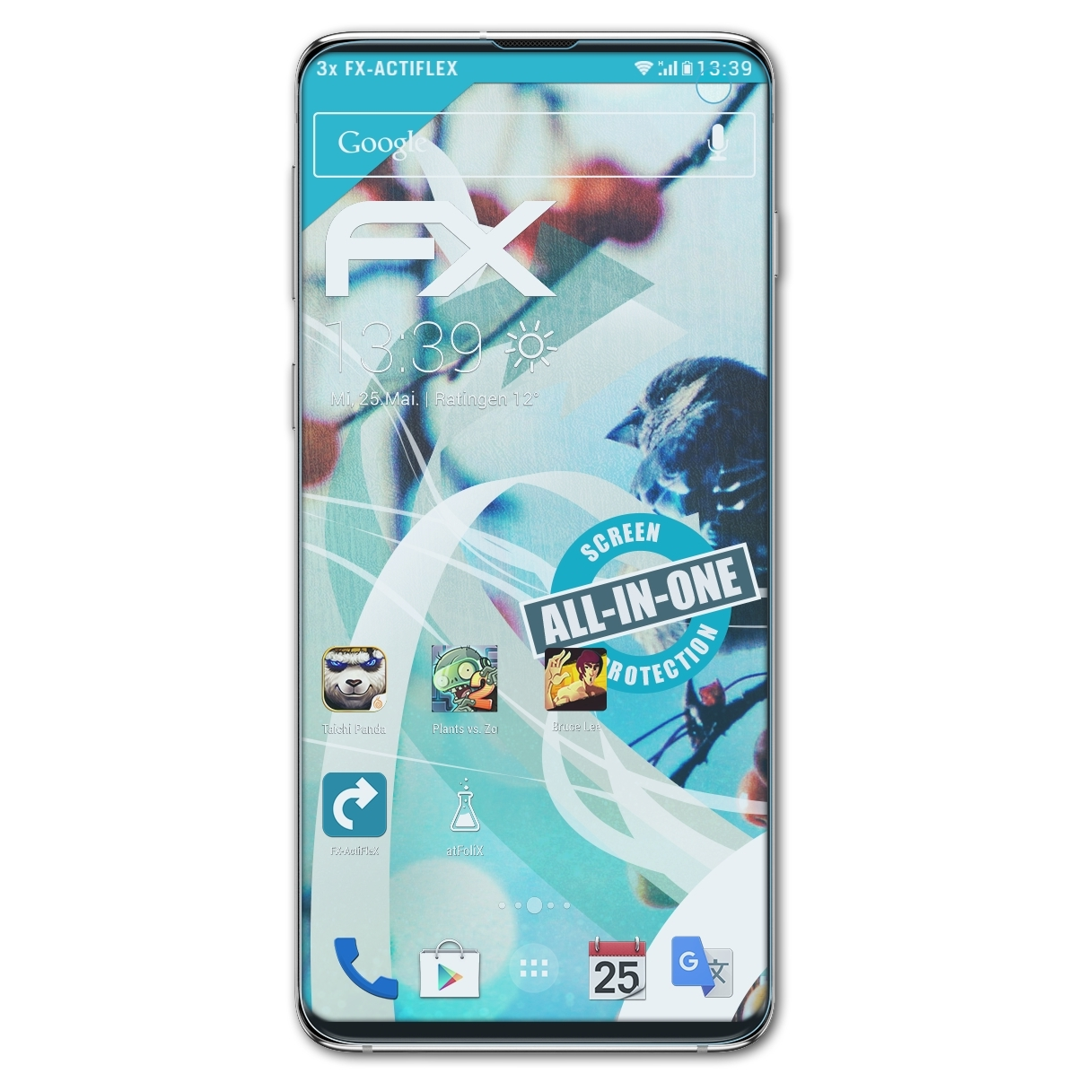 FX-ActiFleX (Fullcover)) 3x Samsung Galaxy ATFOLIX S10 Displayschutz(für