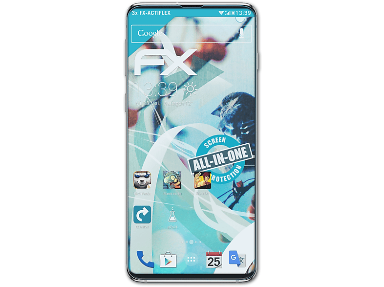 Displayschutz(für Samsung ATFOLIX Galaxy 3x S10 (Fullcover)) FX-ActiFleX