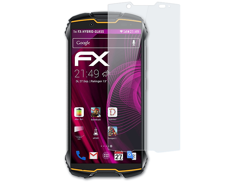 King Cubot Kong FX-Hybrid-Glass ATFOLIX Mini) Schutzglas(für