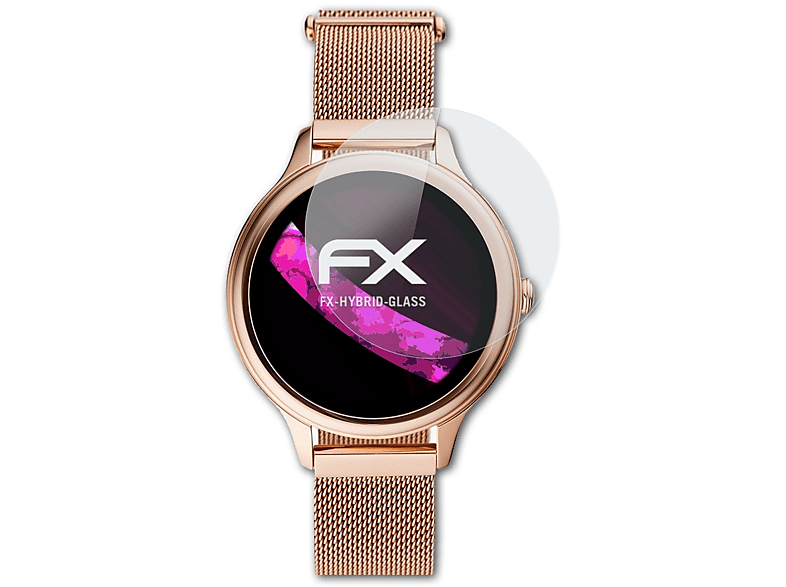 ATFOLIX FX-Hybrid-Glass Schutzglas(für Fossil Gen 5E (42mm)) | Smartwatch Schutzfolien & Gläser
