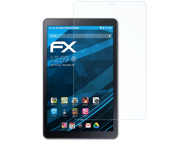 ATFOLIX 2x Displayschutz(für Tab A 10.5) Samsung FX-Clear Galaxy