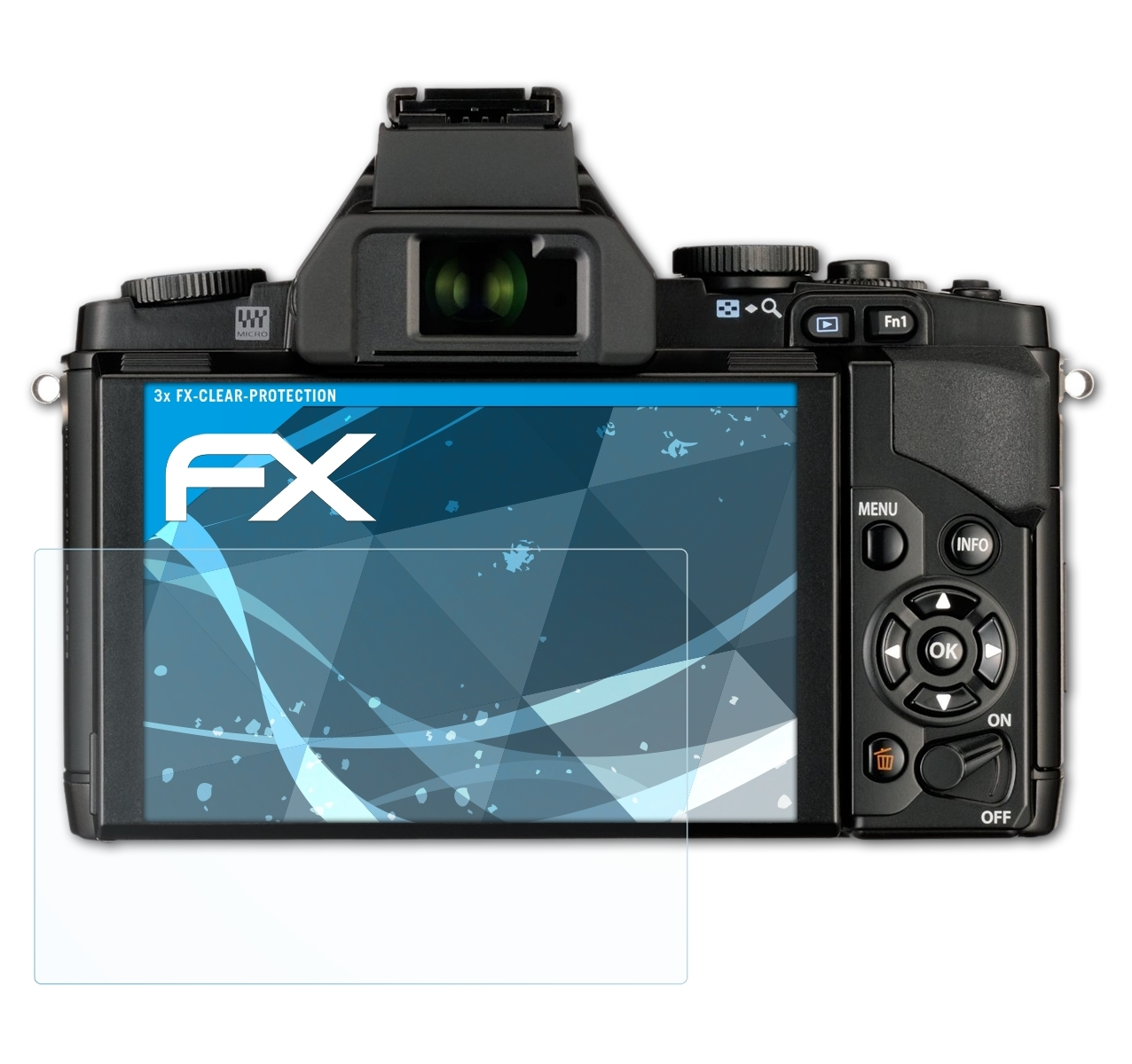 ATFOLIX Displayschutz(für 3x E-M5) FX-Clear Olympus