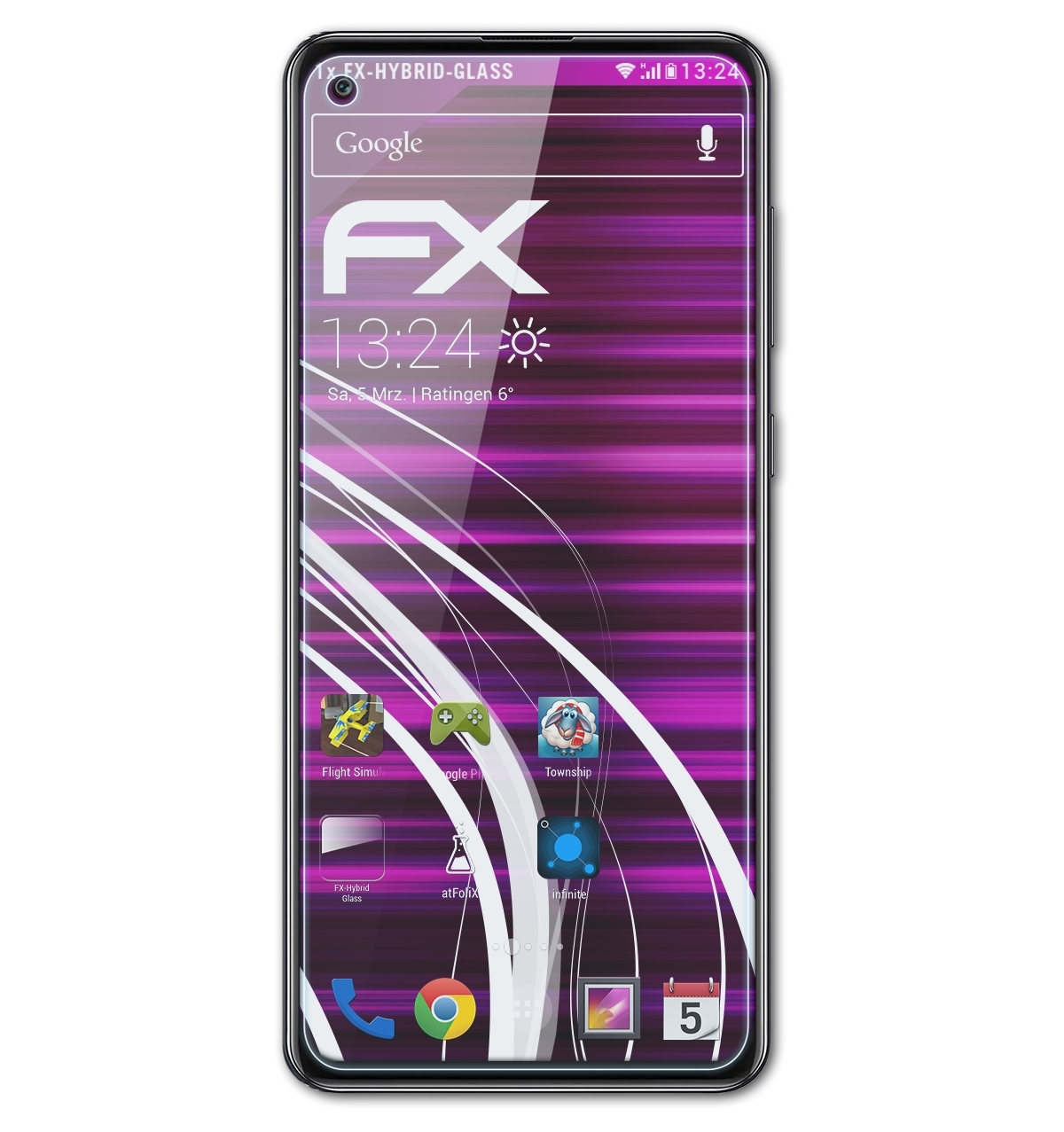 A21s) Galaxy Samsung ATFOLIX FX-Hybrid-Glass Schutzglas(für