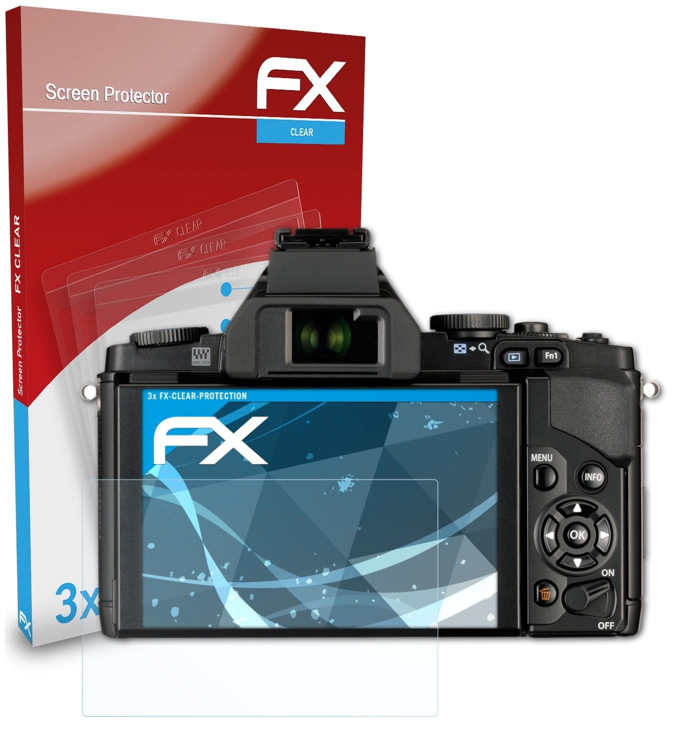 ATFOLIX Displayschutz(für 3x E-M5) FX-Clear Olympus