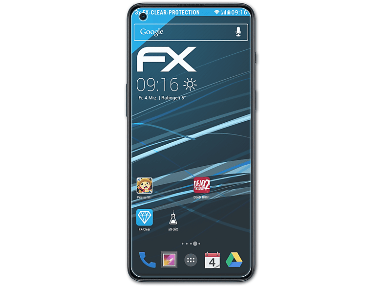 ATFOLIX 3x FX-Clear Displayschutz(für OnePlus Nord 2 5G) | Displayschutzfolien & Gläser