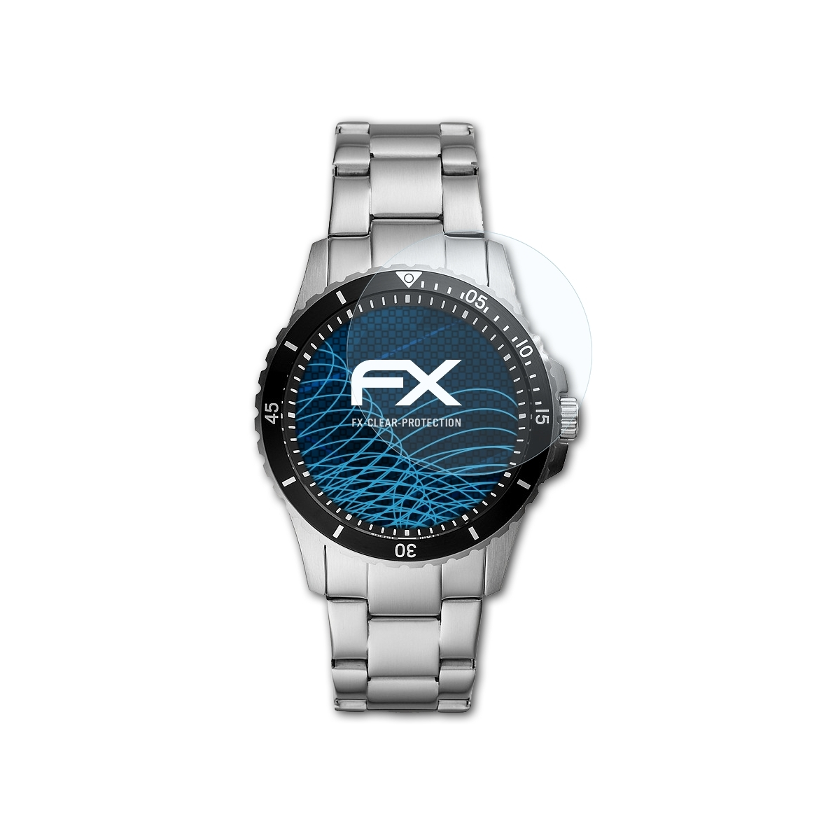 ATFOLIX 3x FX-Clear Displayschutz(für Fossil FB-01 (42mm))