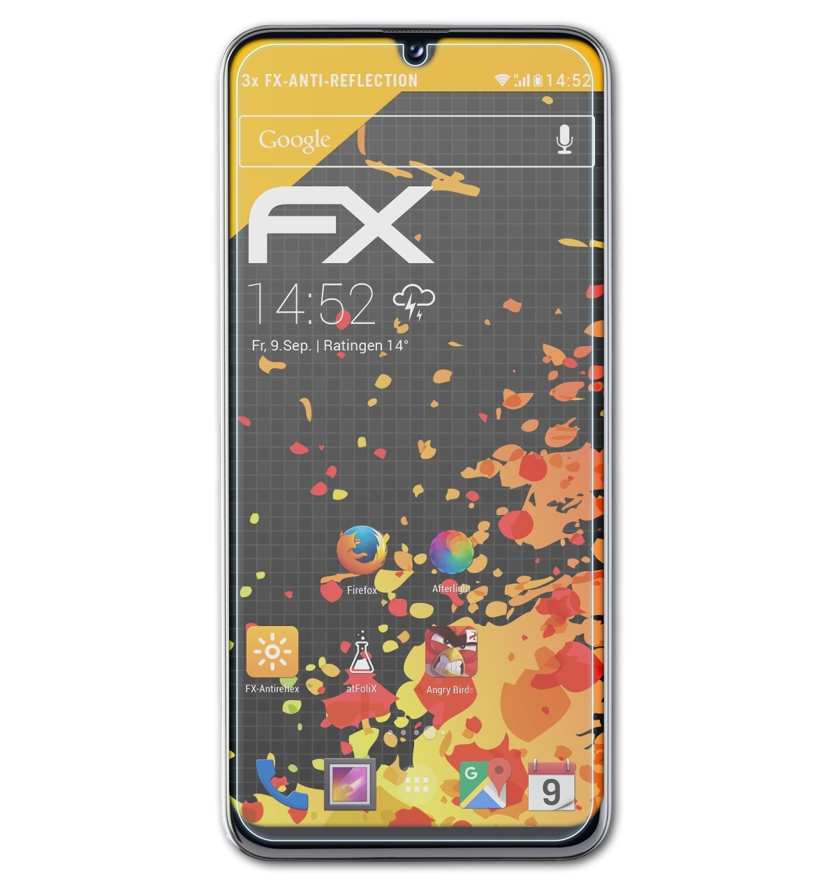 ATFOLIX 3x FX-Antireflex A20e) Samsung Displayschutz(für Galaxy