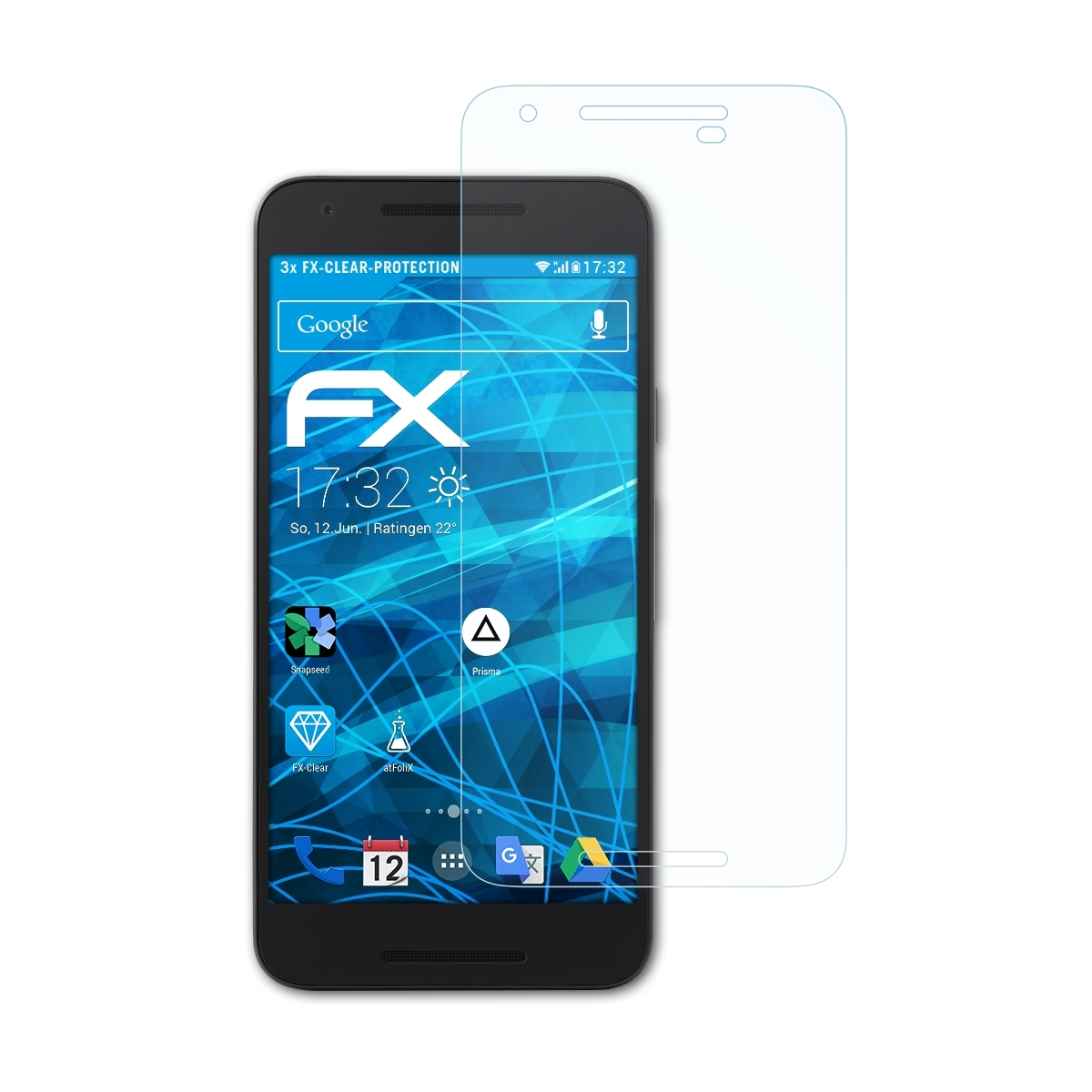 3x Nexus Displayschutz(für Google 5X) FX-Clear ATFOLIX