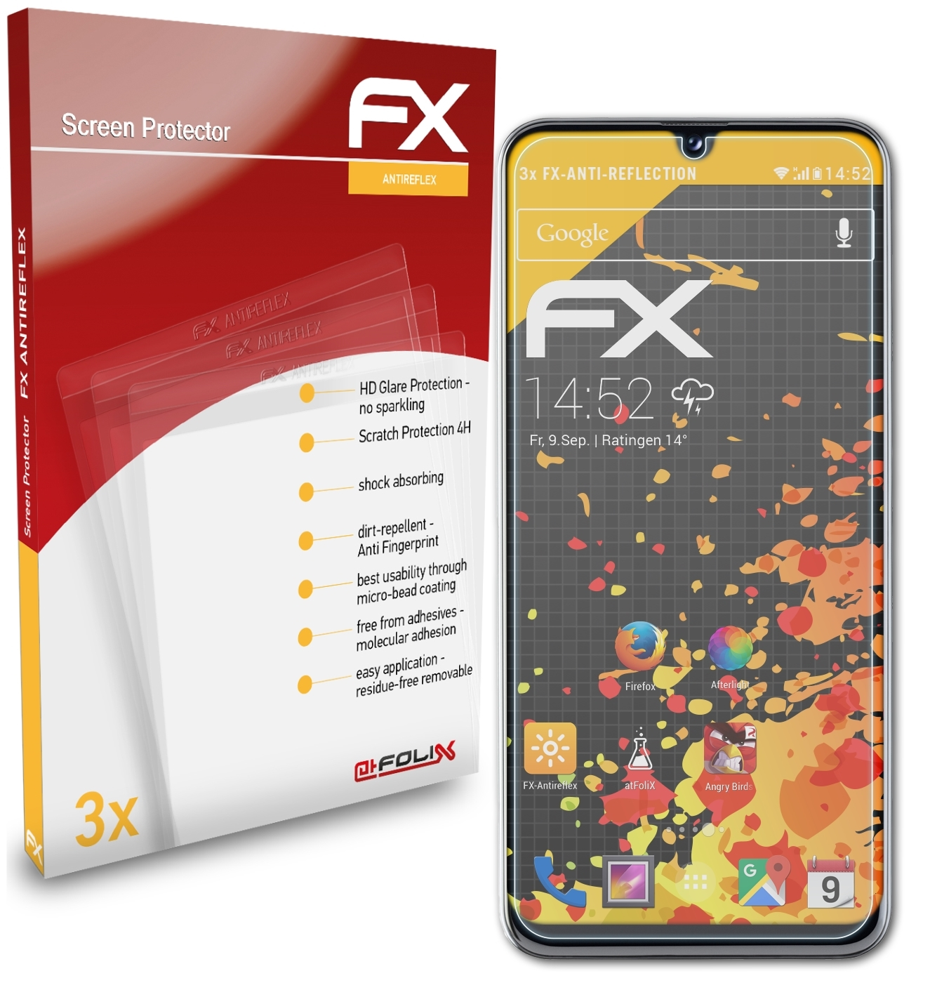 Galaxy 3x A20e) FX-Antireflex ATFOLIX Displayschutz(für Samsung