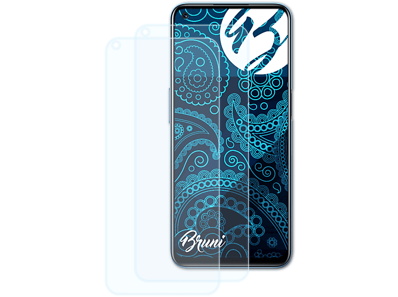 BRUNI 2x Basics-Clear Schutzfolie(für Realme 8) | Displayschutzfolien & Gläser