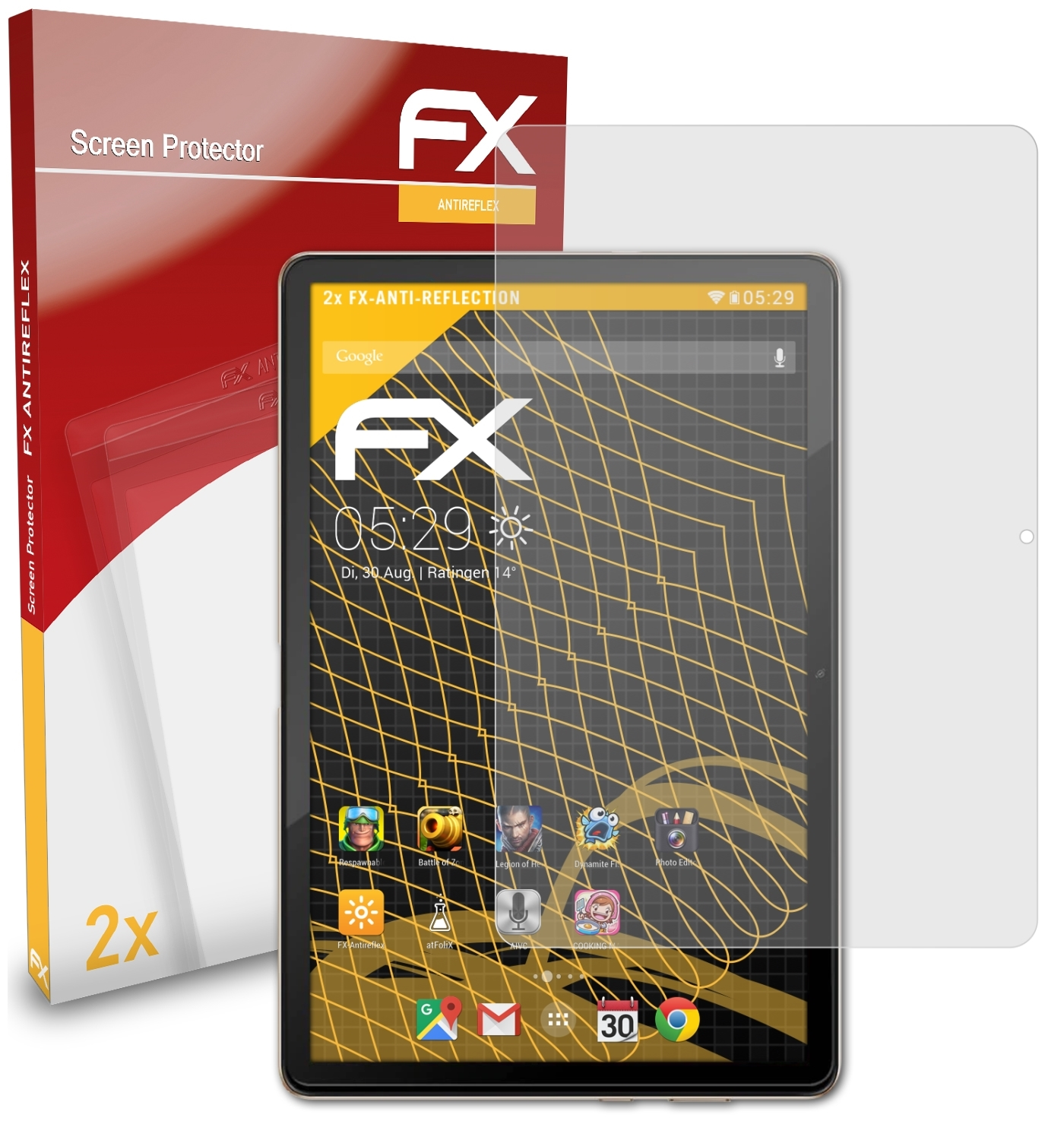 ATFOLIX 2x Slim Tab 10 FX-Antireflex 4G) Displayschutz(für Blackview