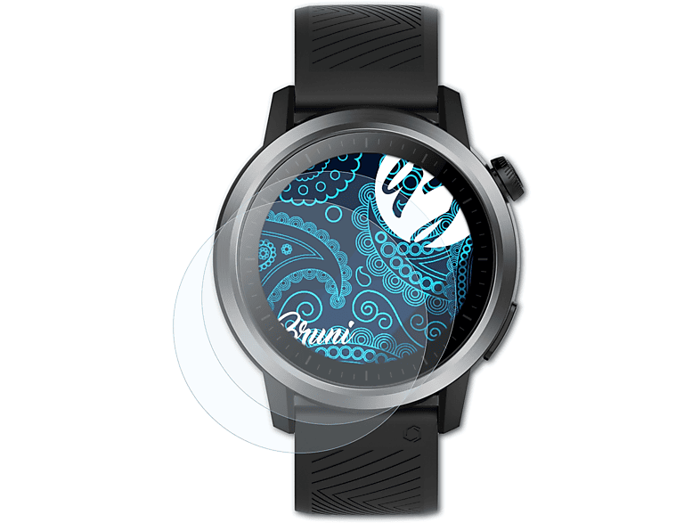 BRUNI 2x Basics-Clear Schutzfolie(für Coros Apex (42 mm)) | Smartwatch Schutzfolien & Gläser