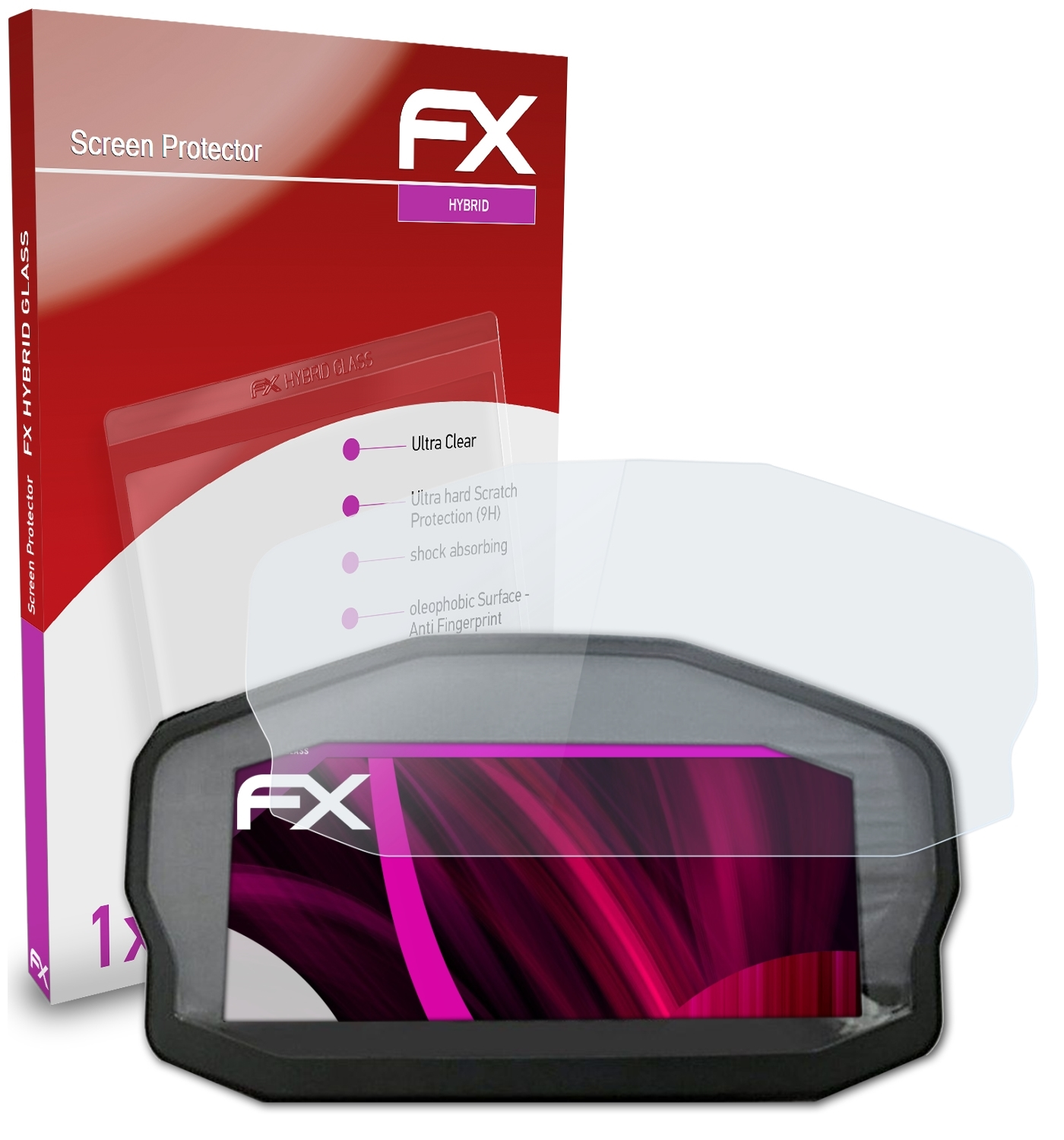 ATFOLIX FX-Hybrid-Glass Schutzglas(für (2019)) F/R Honda CXS CBR650
