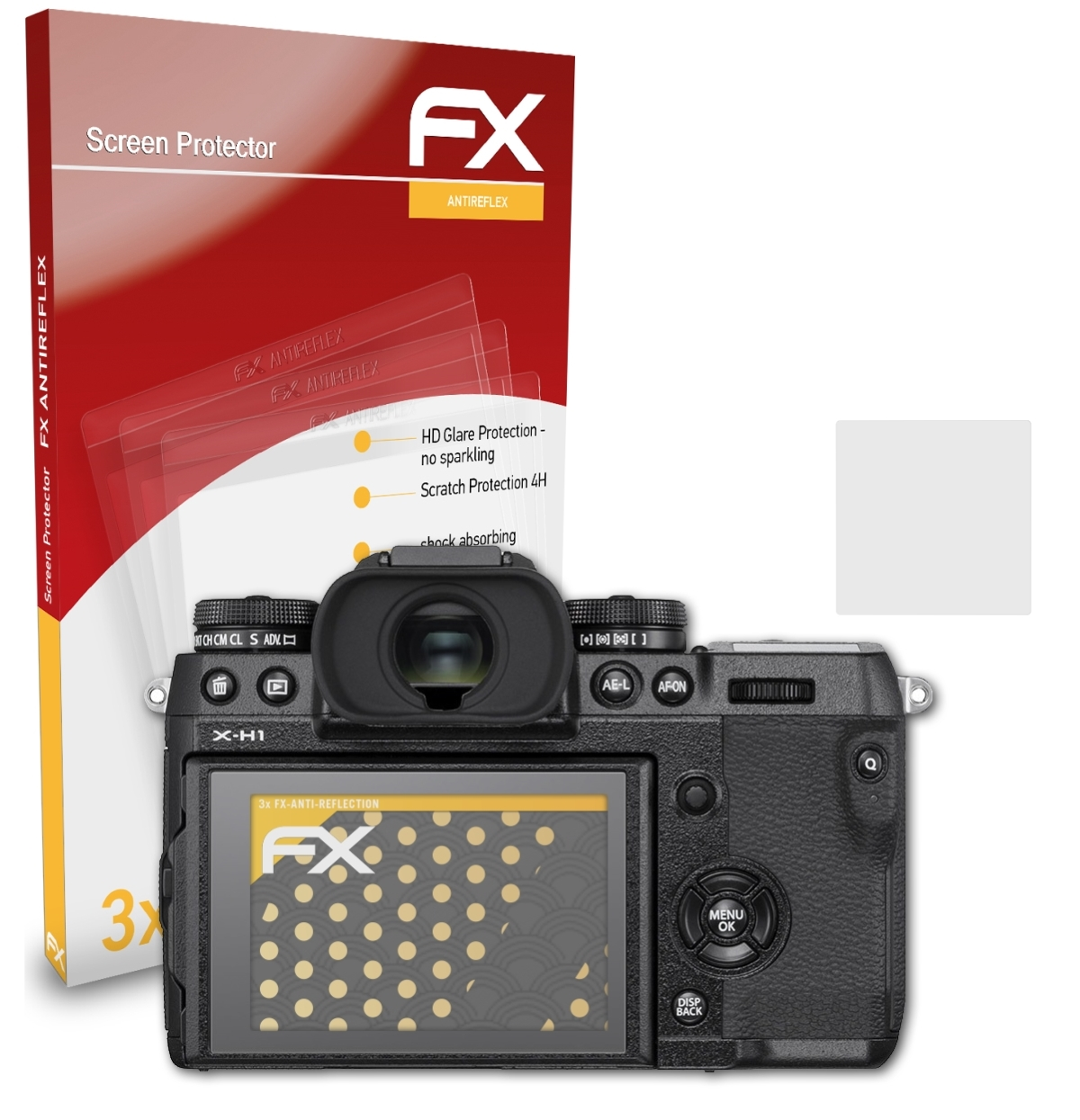 ATFOLIX 3x FX-Antireflex Displayschutz(für Fujifilm X-H1)