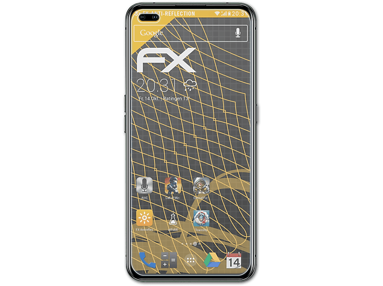 3x Realme ATFOLIX Displayschutz(für FX-Antireflex X50 5G)