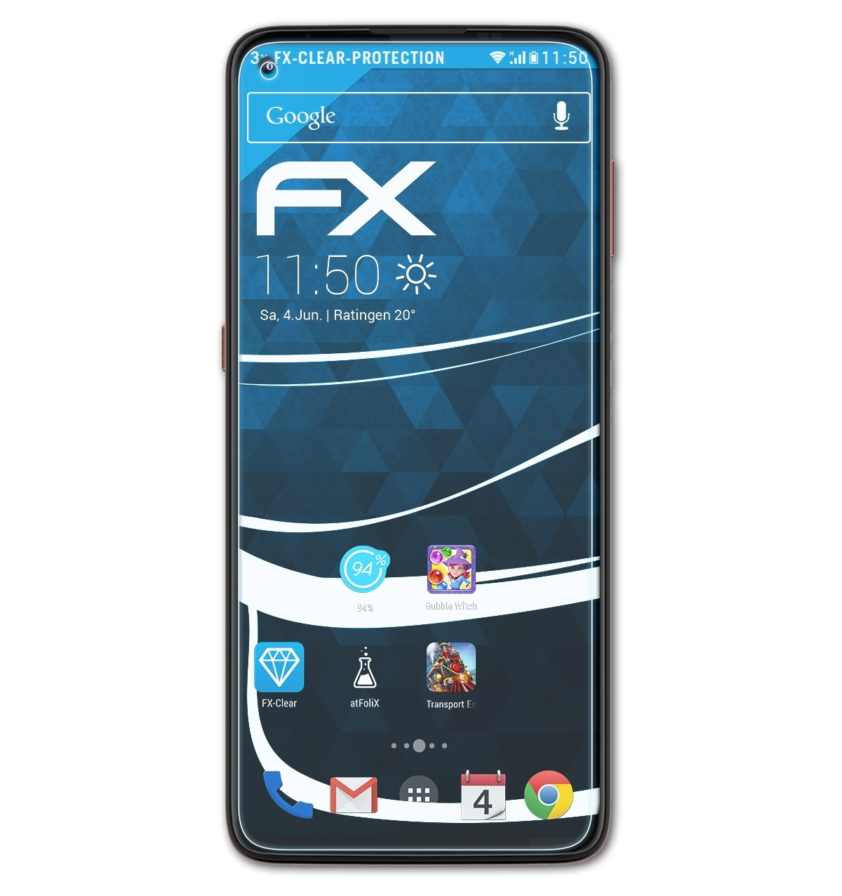 3x Moto G9 Displayschutz(für Motorola FX-Clear ATFOLIX Plus)