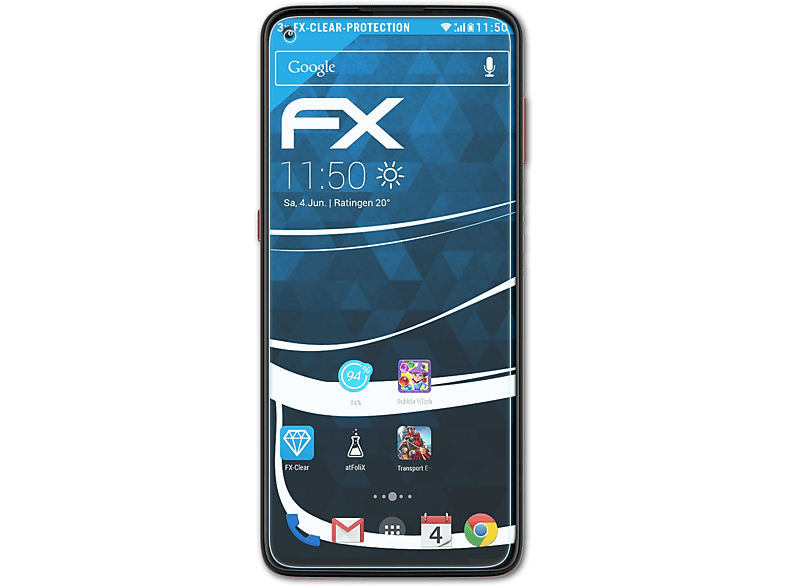 Displayschutz(für Motorola G9 ATFOLIX 3x Moto Plus) FX-Clear
