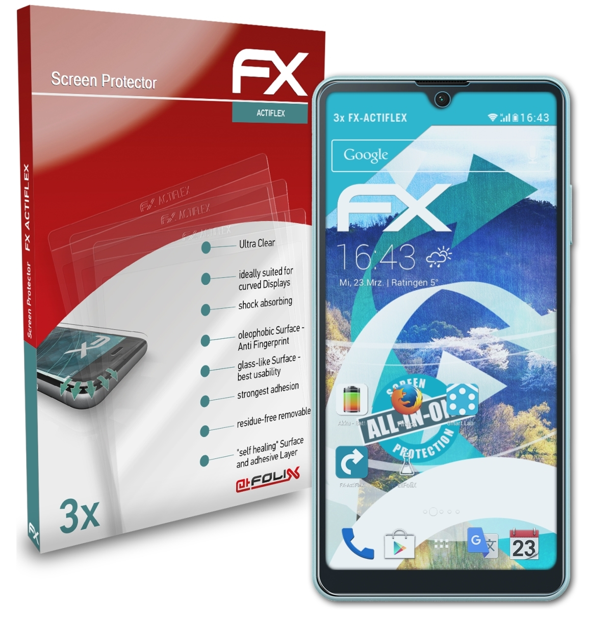 Displayschutz(für II FX-ActiFleX 3x Xperia Ace Sony ATFOLIX (SO-41B))
