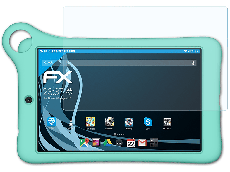 ATFOLIX 2x FX-Clear Displayschutz(für TCL Tab Family Edition)