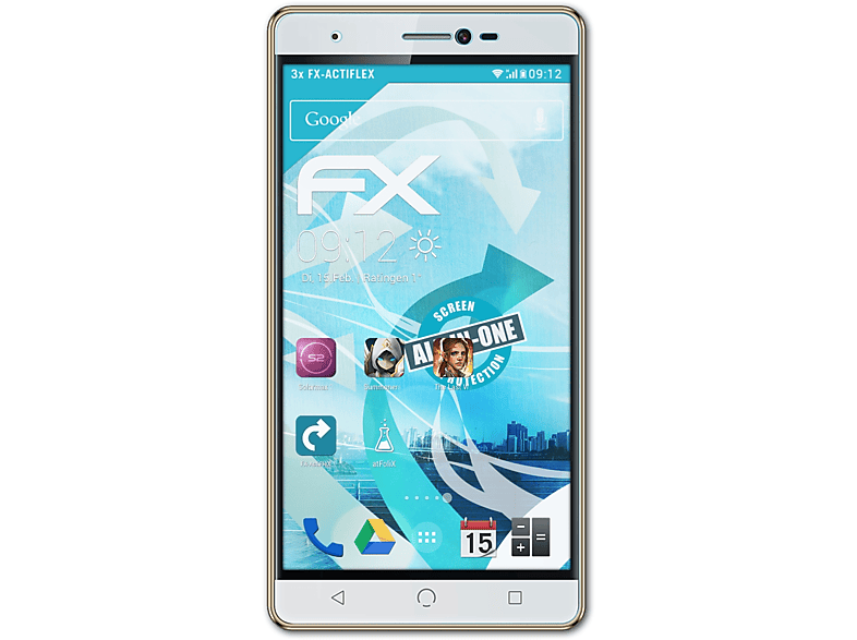 3x Mobile M3) Nuu ATFOLIX Displayschutz(für FX-ActiFleX