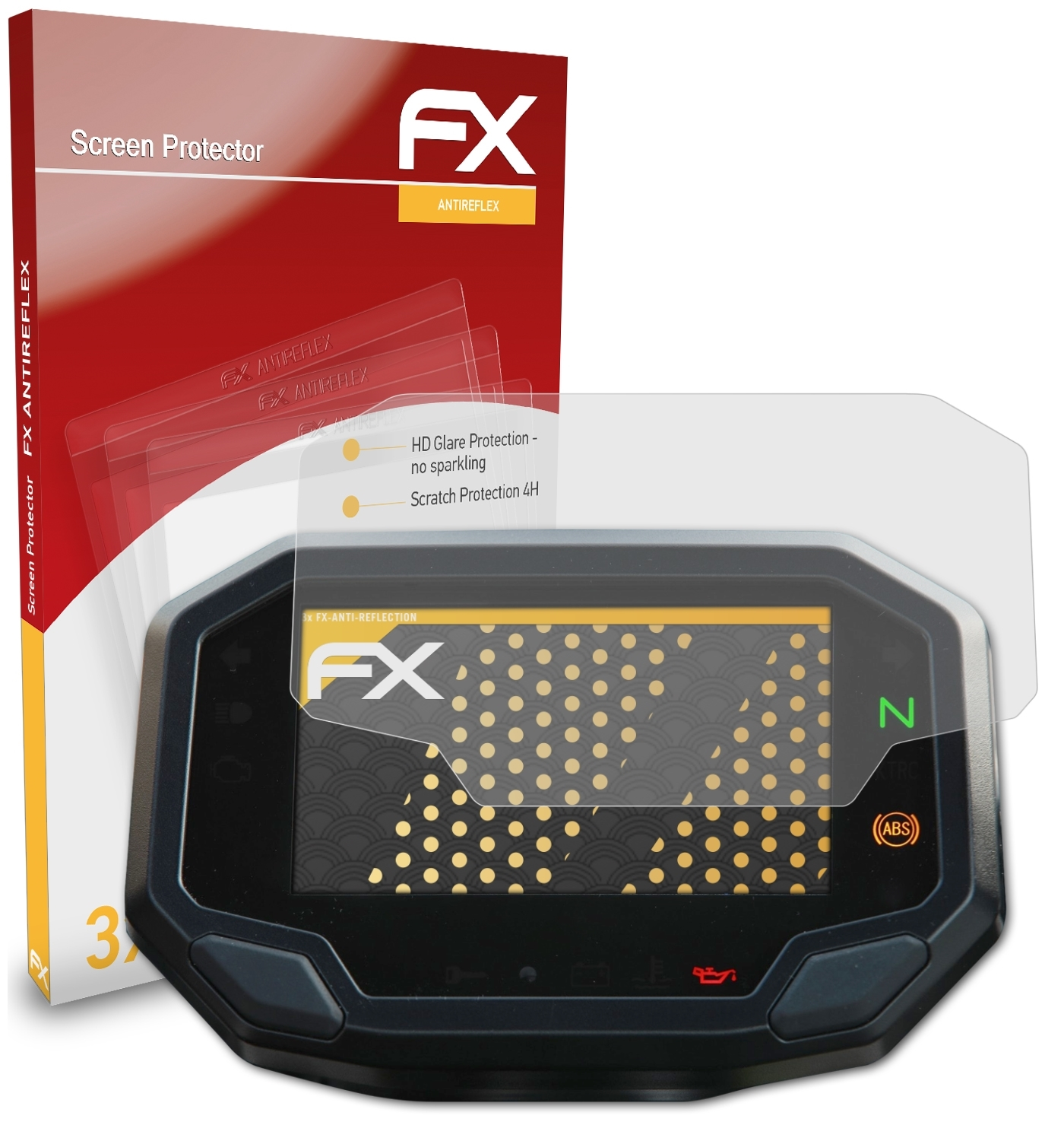 3x Displayschutz(für ZH2 Kawasaki ATFOLIX FX-Antireflex (2020))
