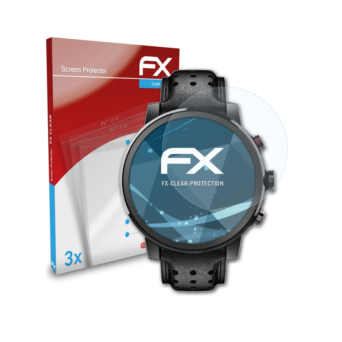 ATFOLIX +) FX-Clear Stratos 3x Displayschutz(für Amazfit