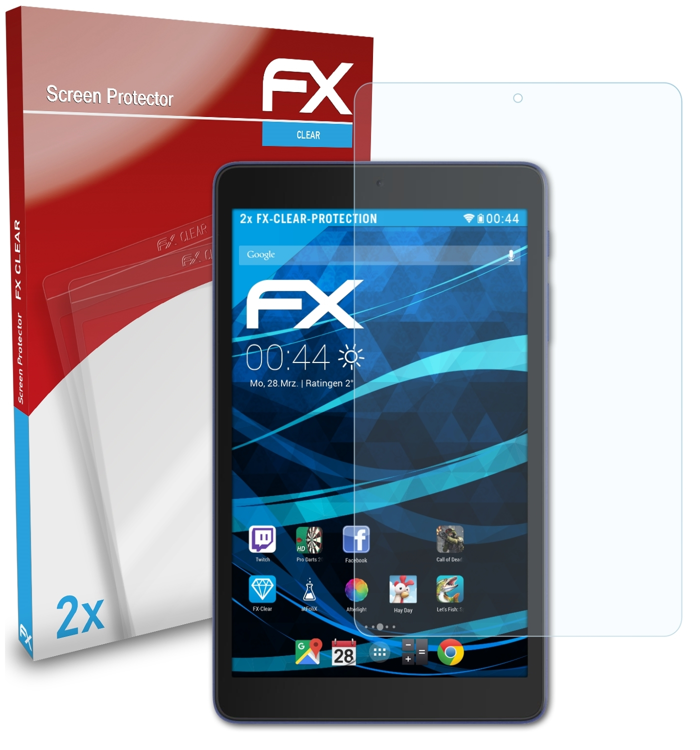 8) FX-Clear 3T ATFOLIX Alcatel Displayschutz(für 2x
