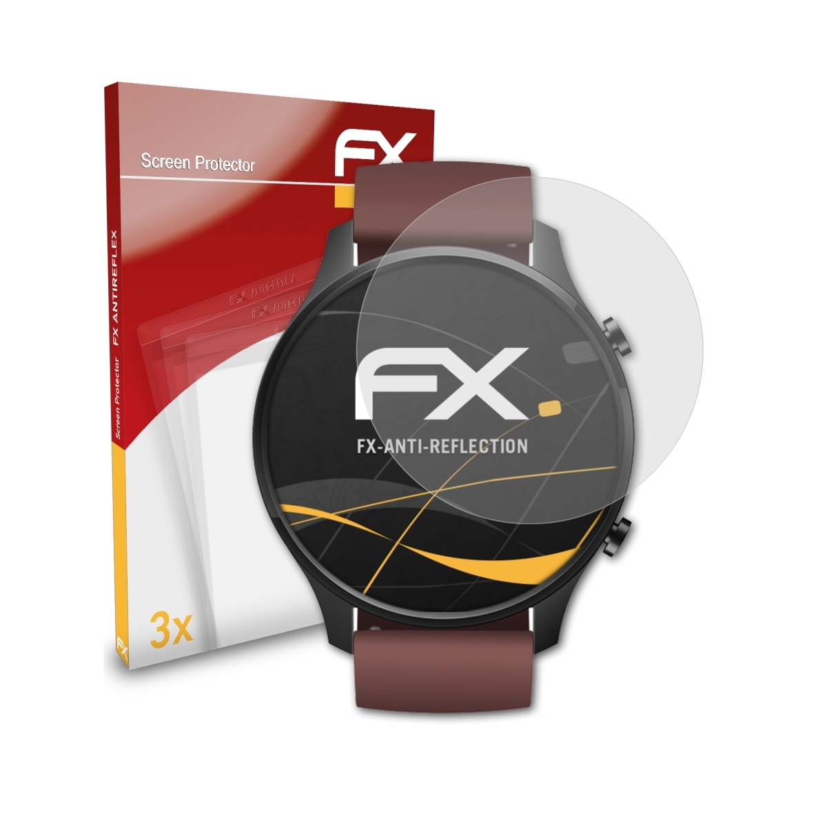 ATFOLIX 3x FX-Antireflex Xiaomi Displayschutz(für Watch Mi Color)