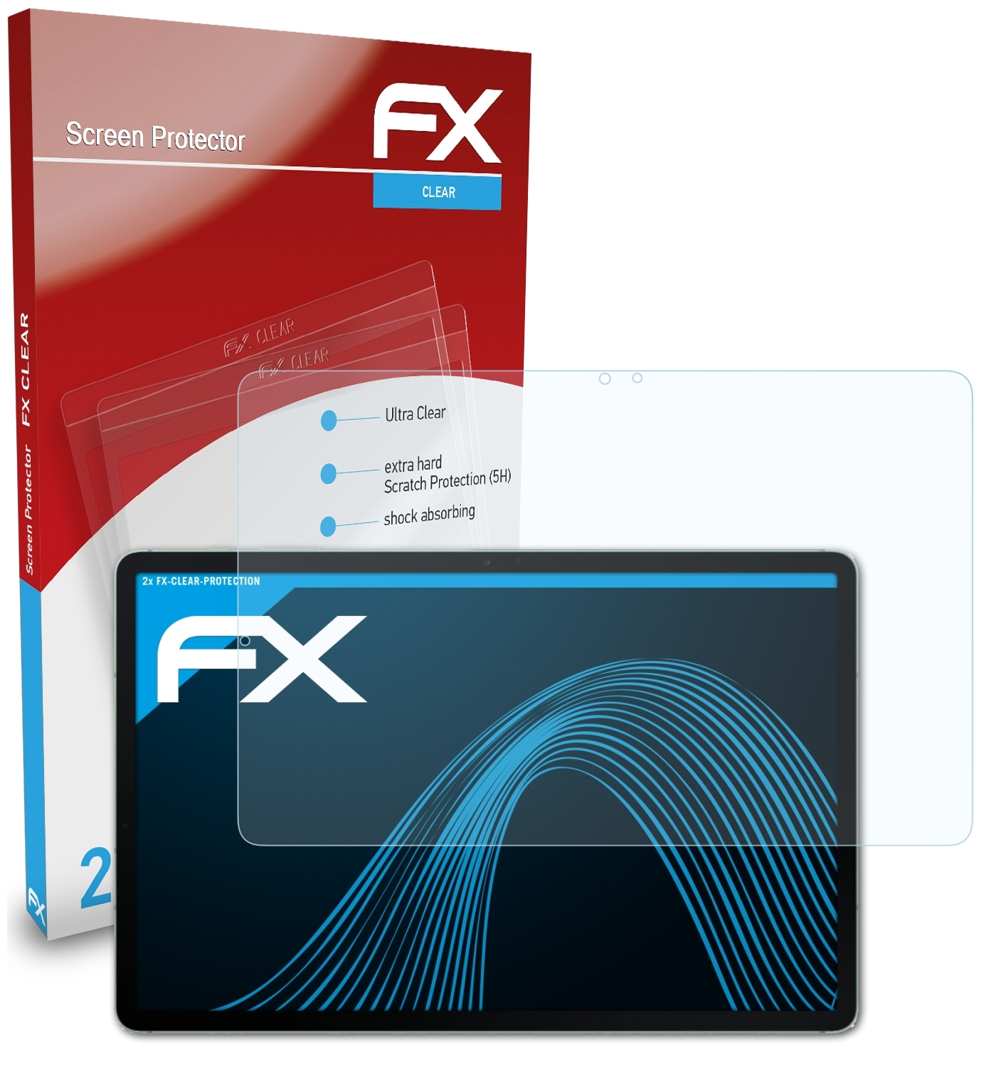 ATFOLIX 2x FX-Clear FE Galaxy Tab Samsung Displayschutz(für 5G) S7