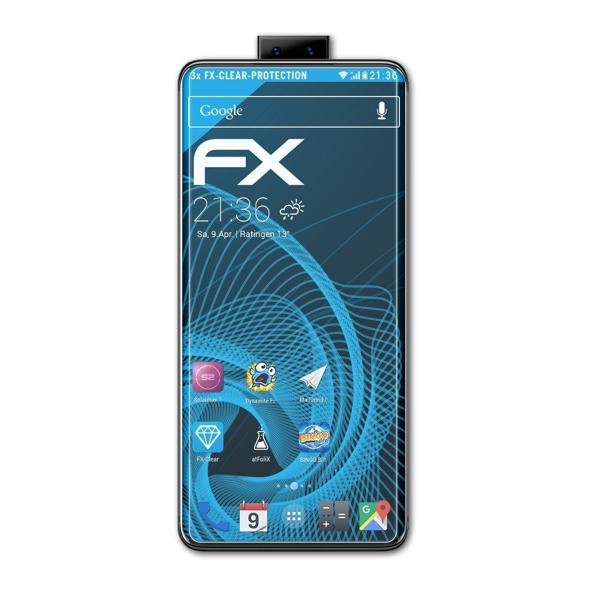 ATFOLIX 3x FX-Clear Displayschutz(für Vivo 3S 5G) Nex