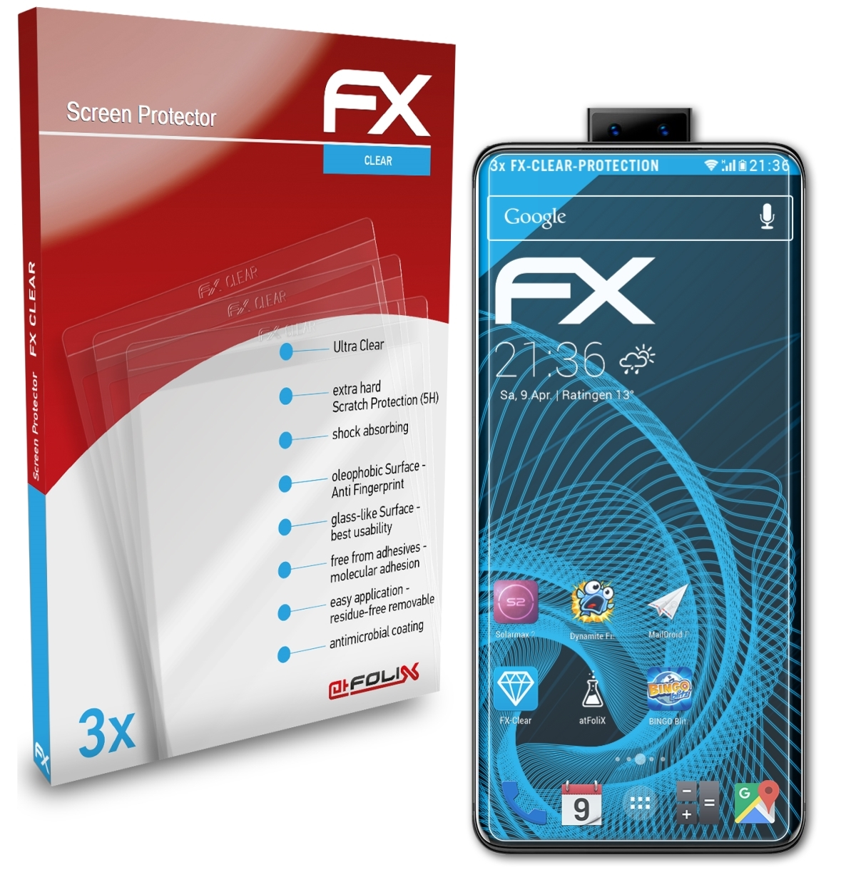Nex 3S FX-Clear Vivo Displayschutz(für ATFOLIX 5G) 3x
