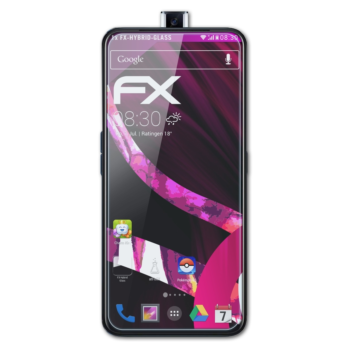 ATFOLIX FX-Hybrid-Glass F) Reno2 Schutzglas(für Oppo