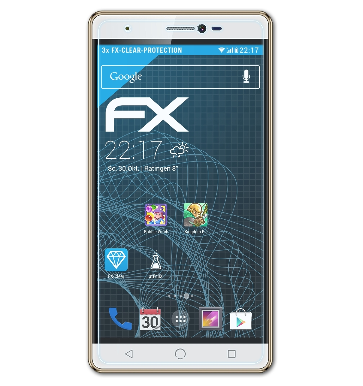 Mobile ATFOLIX M3) FX-Clear Nuu Displayschutz(für 3x