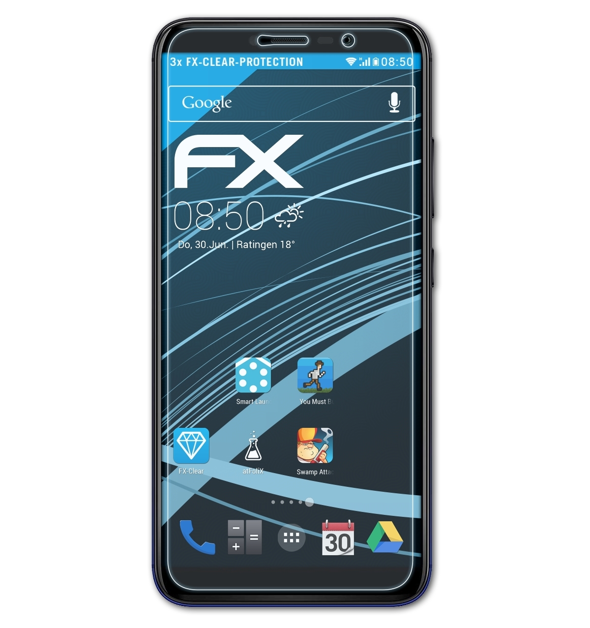 ATFOLIX 3x FX-Clear Displayschutz(für Wiko Y80)
