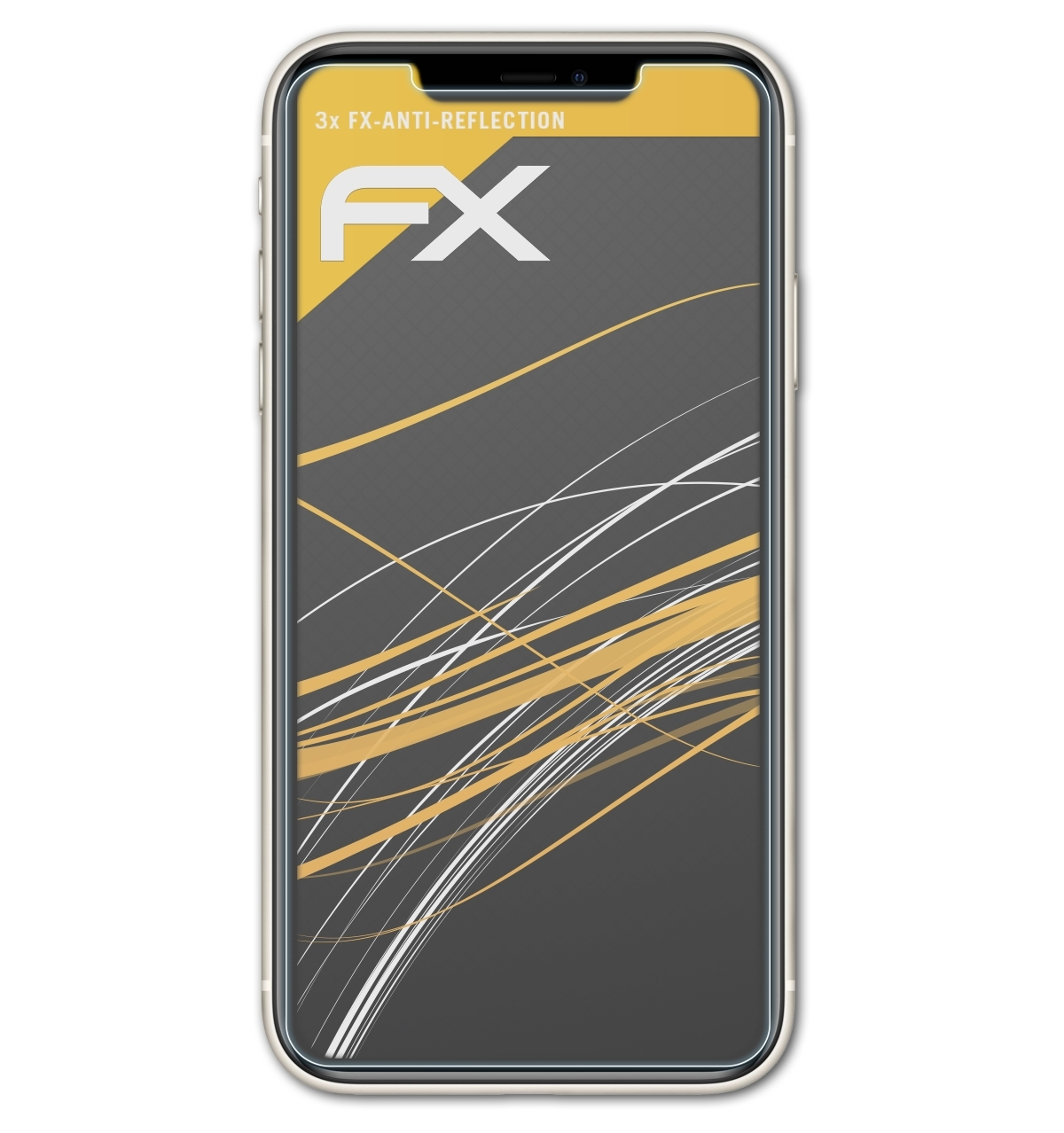 ATFOLIX 3x Apple Displayschutz(für 11) iPhone FX-Antireflex