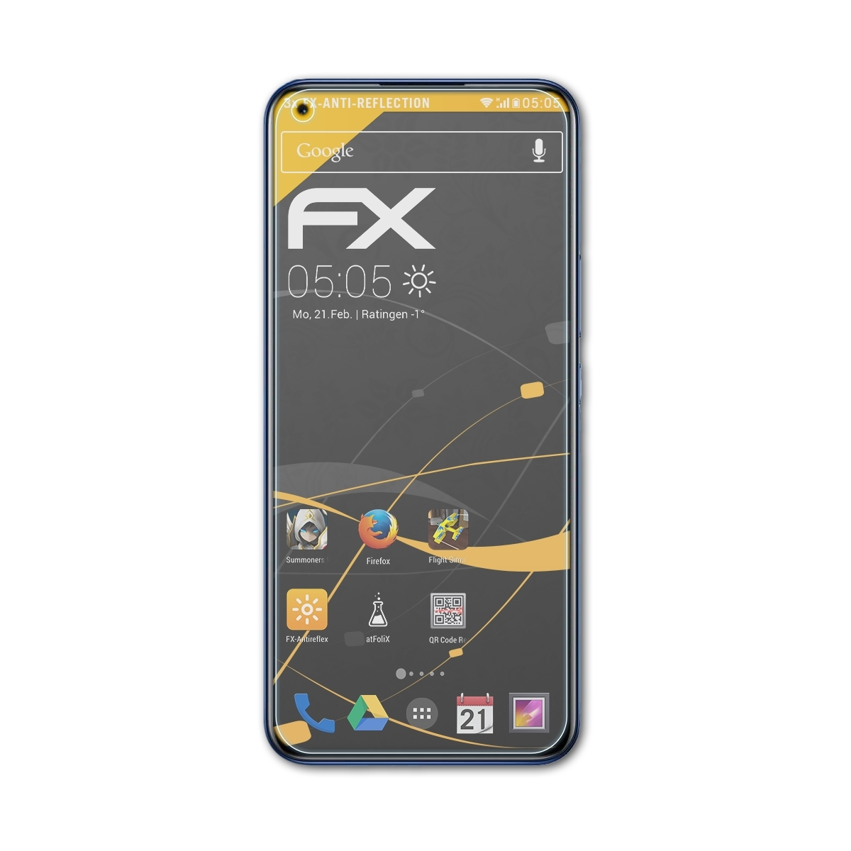 ATFOLIX 3x FX-Antireflex Displayschutz(für Realme C17)